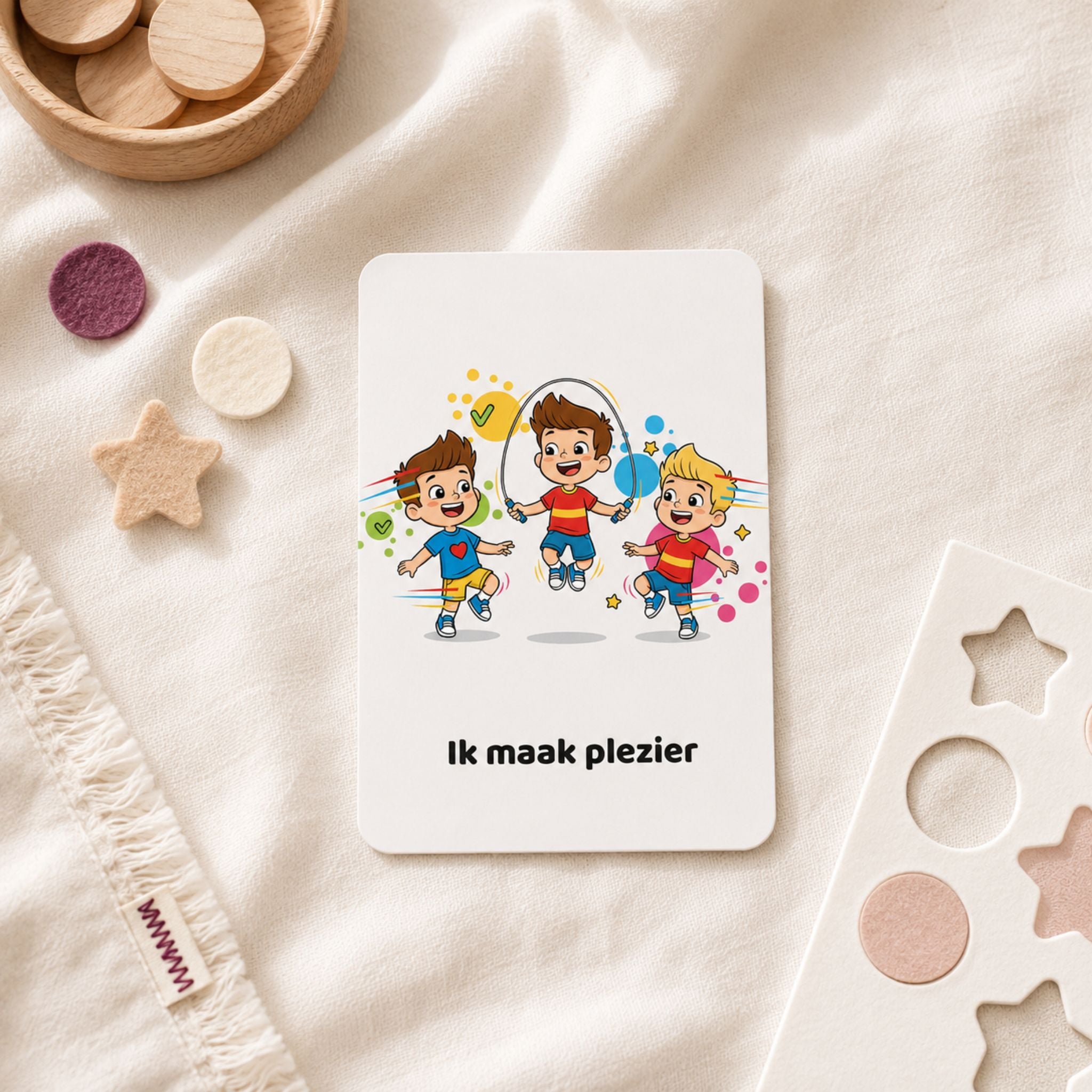 Affirmatiekaart voor peuters tijdens een rustig moment