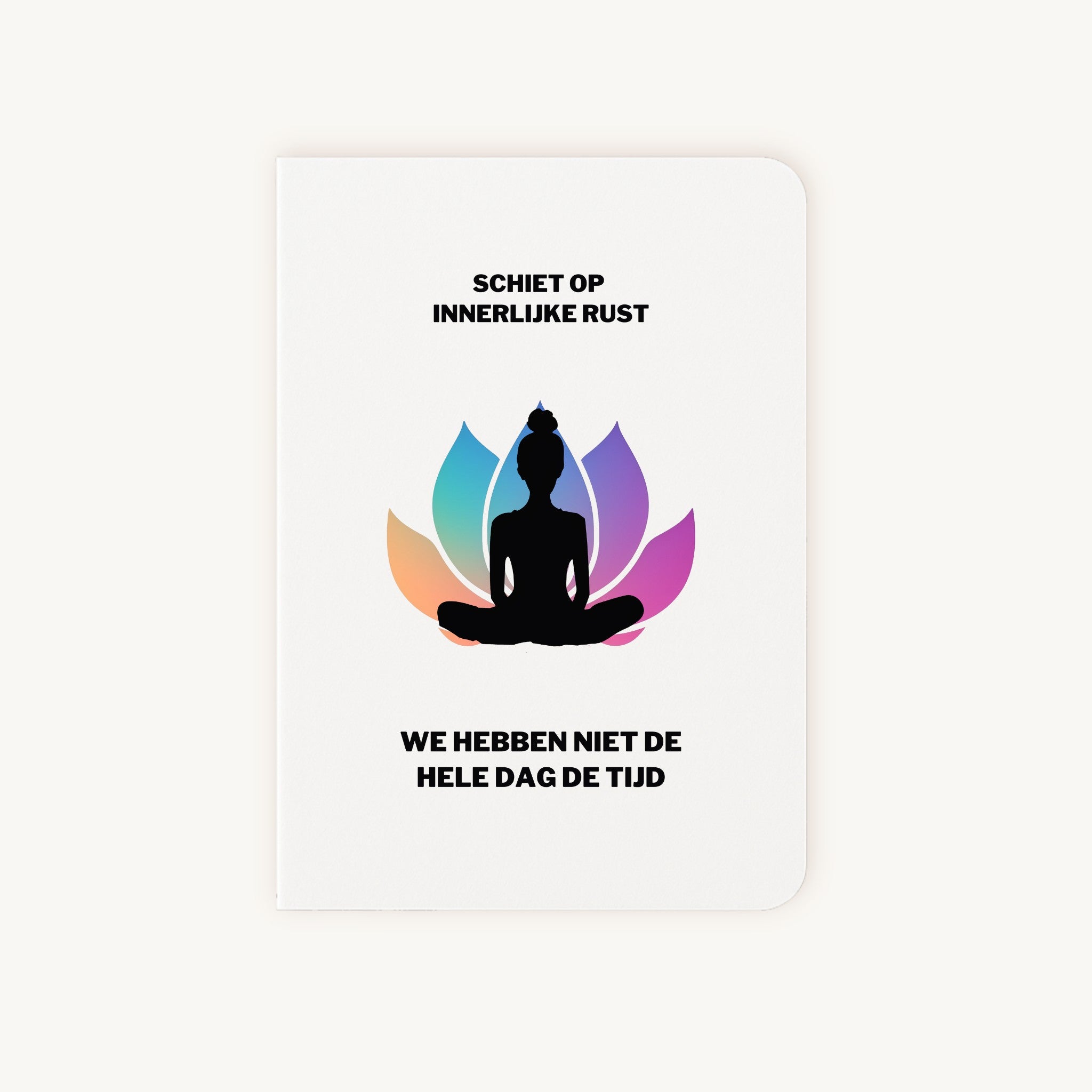 Grappige kaart met lotusbloem en Boeddha voorkant