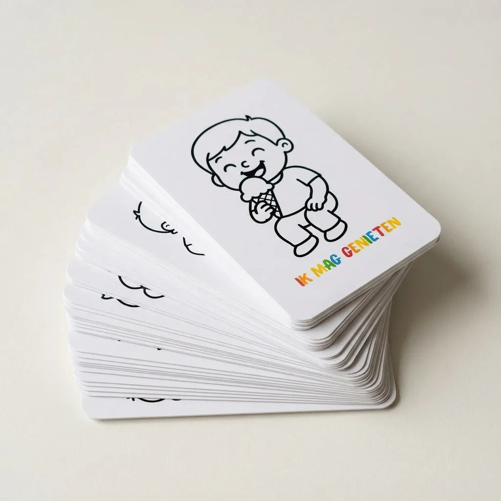 Stapel A6 affirmatie kleurplaten voor peuters