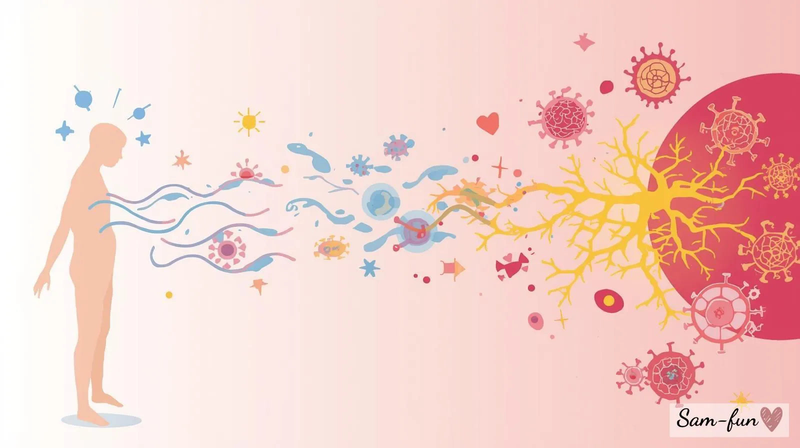 Affirmaties stress en cortisol - illustratie van stresshormonen verlagen en zenuwstelsel kalmeren door affirmaties