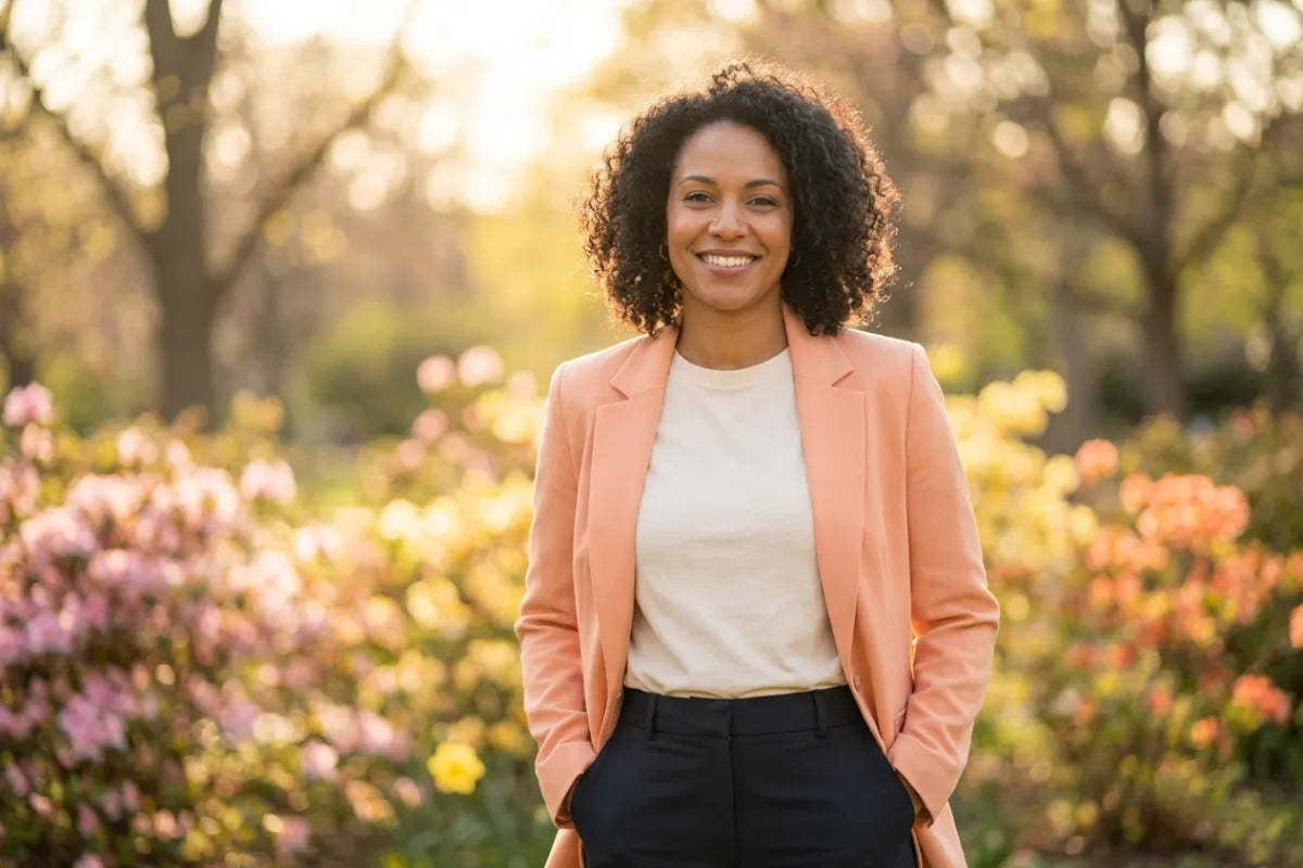 Zelfverzekerde persoon met positieve uitstraling - affirmaties voor zelfvertrouwen en eigenwaarde