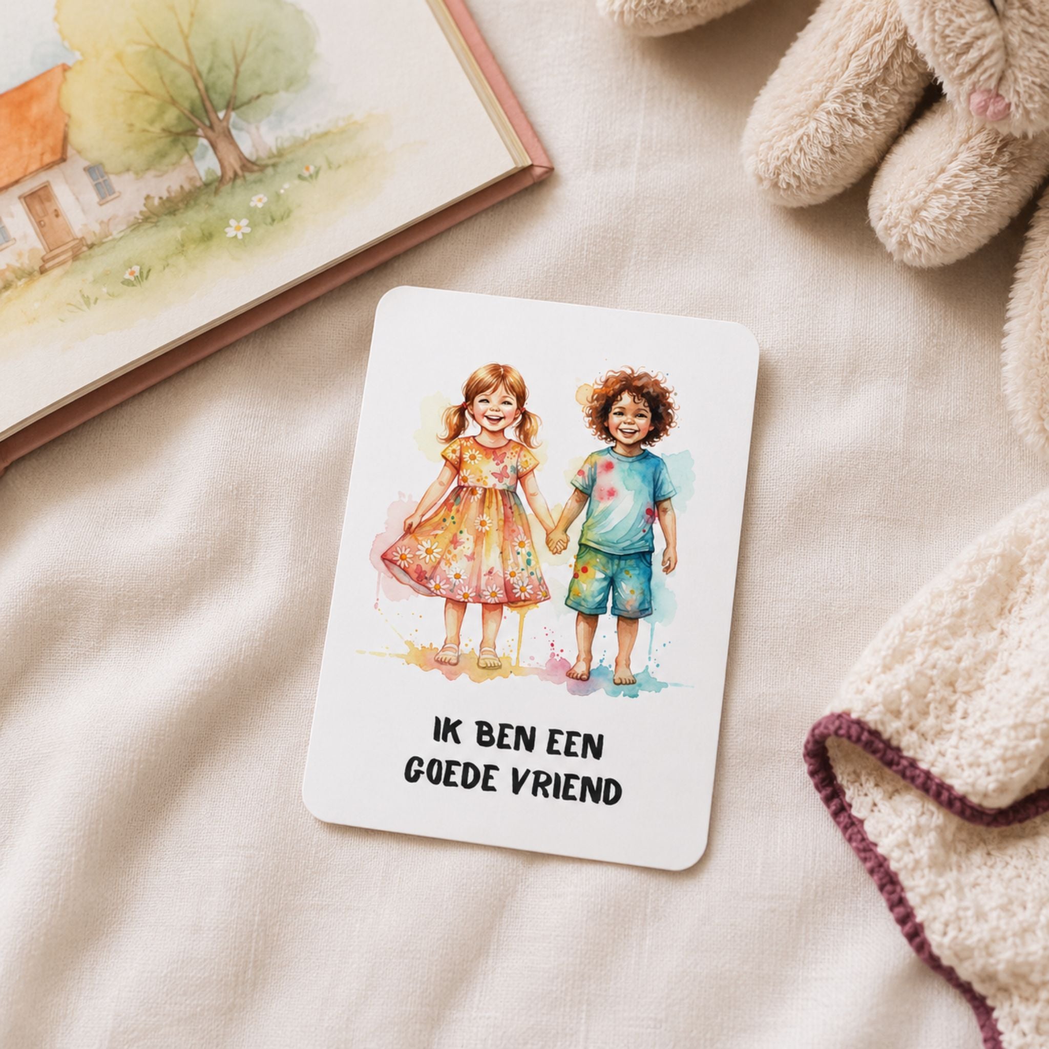 Affirmatiekaart voor kleuters tijdens een rustig moment