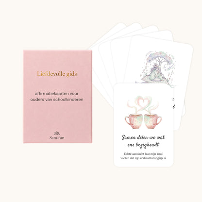 Affirmatiekaarten voor het opvoeden van schoolkinderen met subtekst in boho aquarel