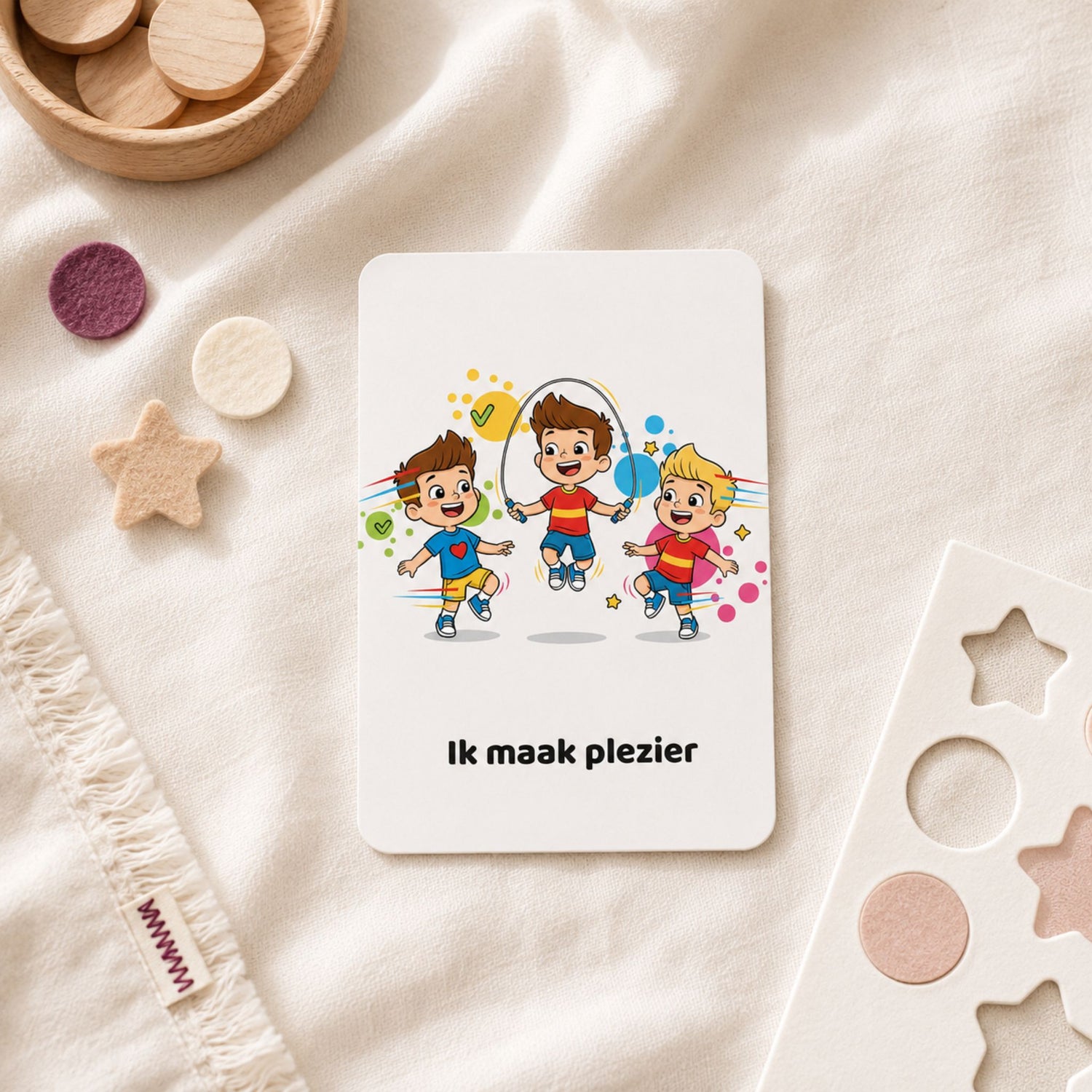 Affirmatiekaart voor peuters tijdens een rustig moment