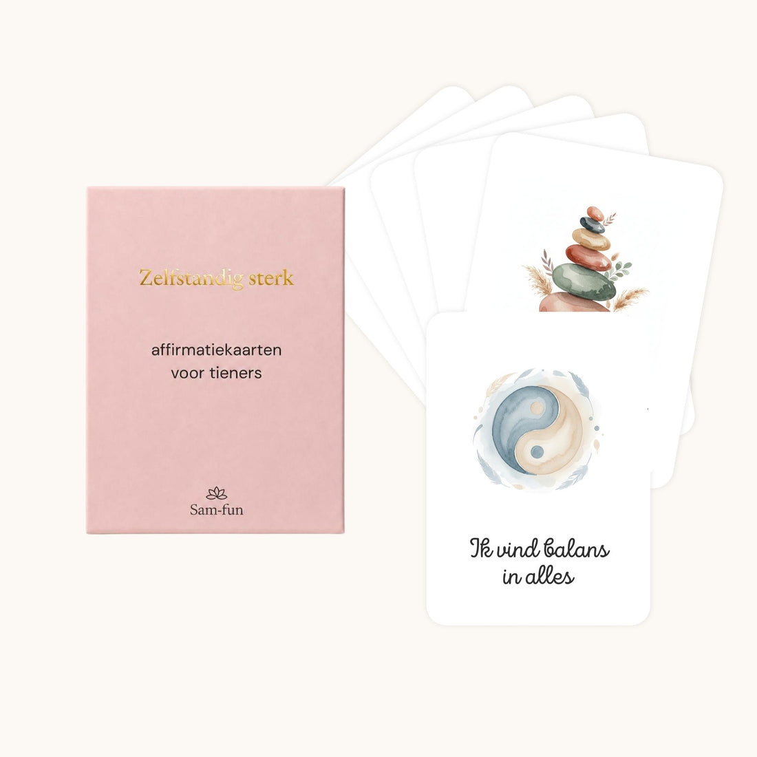 Affirmatiekaarten voor tieners in boho aquarel