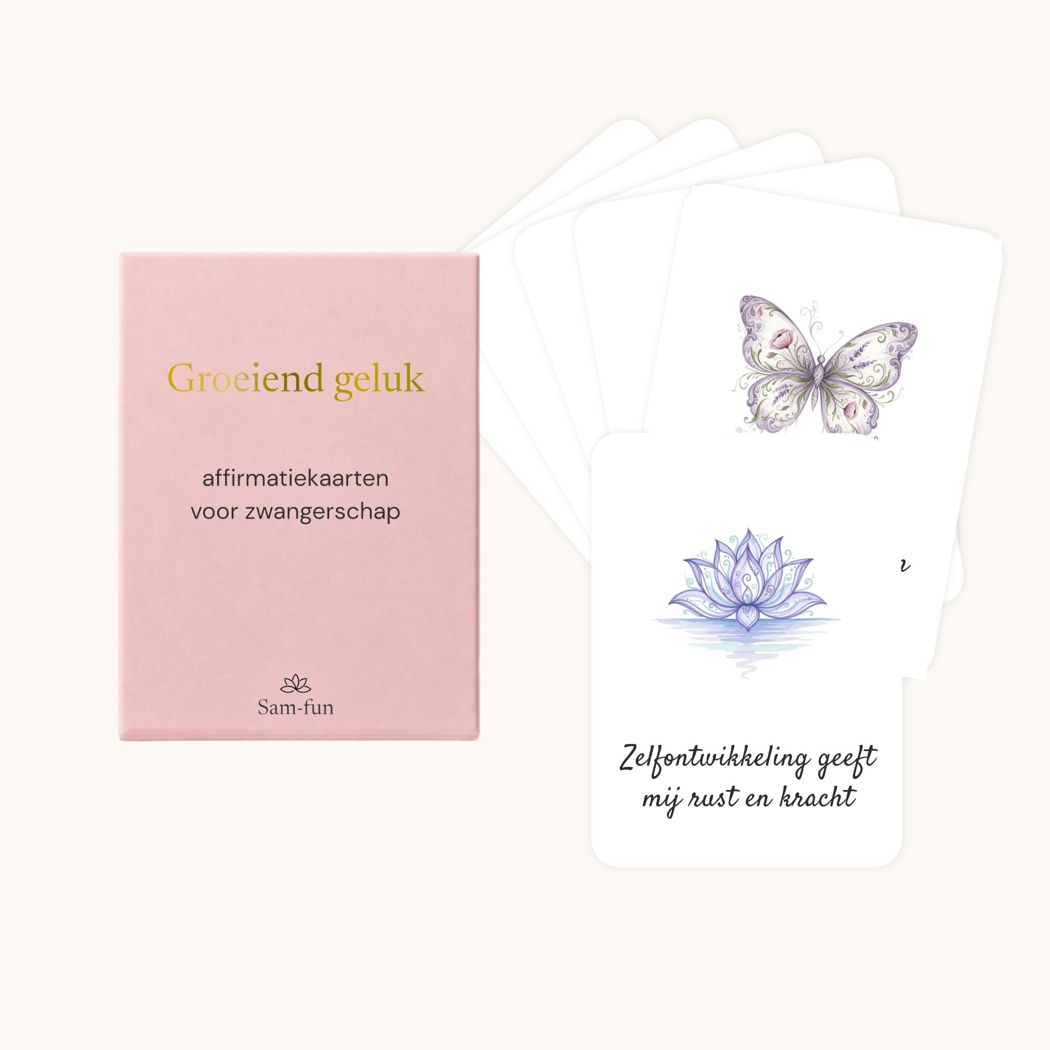 Affirmatiekaarten voor zwangere vrouwen boho aquarel