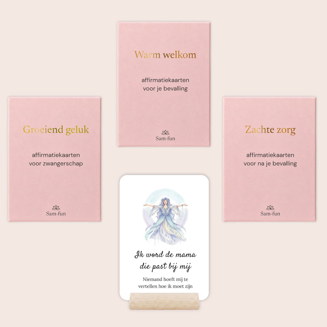 Cadeauset Liefdevolle reis met affirmatiekaarten in aquarel met subtekst