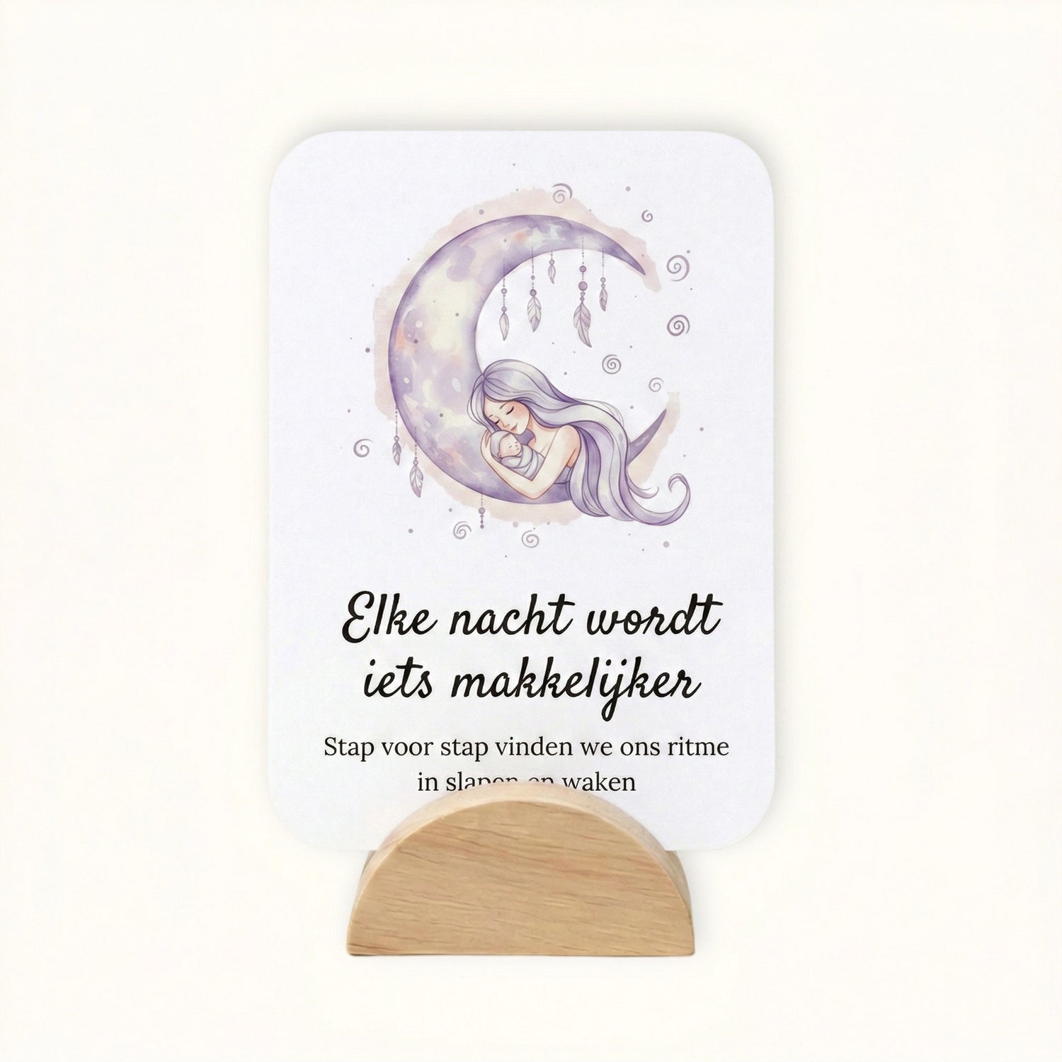 Detail van een affirmatiekaart met subtekst uit de cadeauset Liefdevolle reis