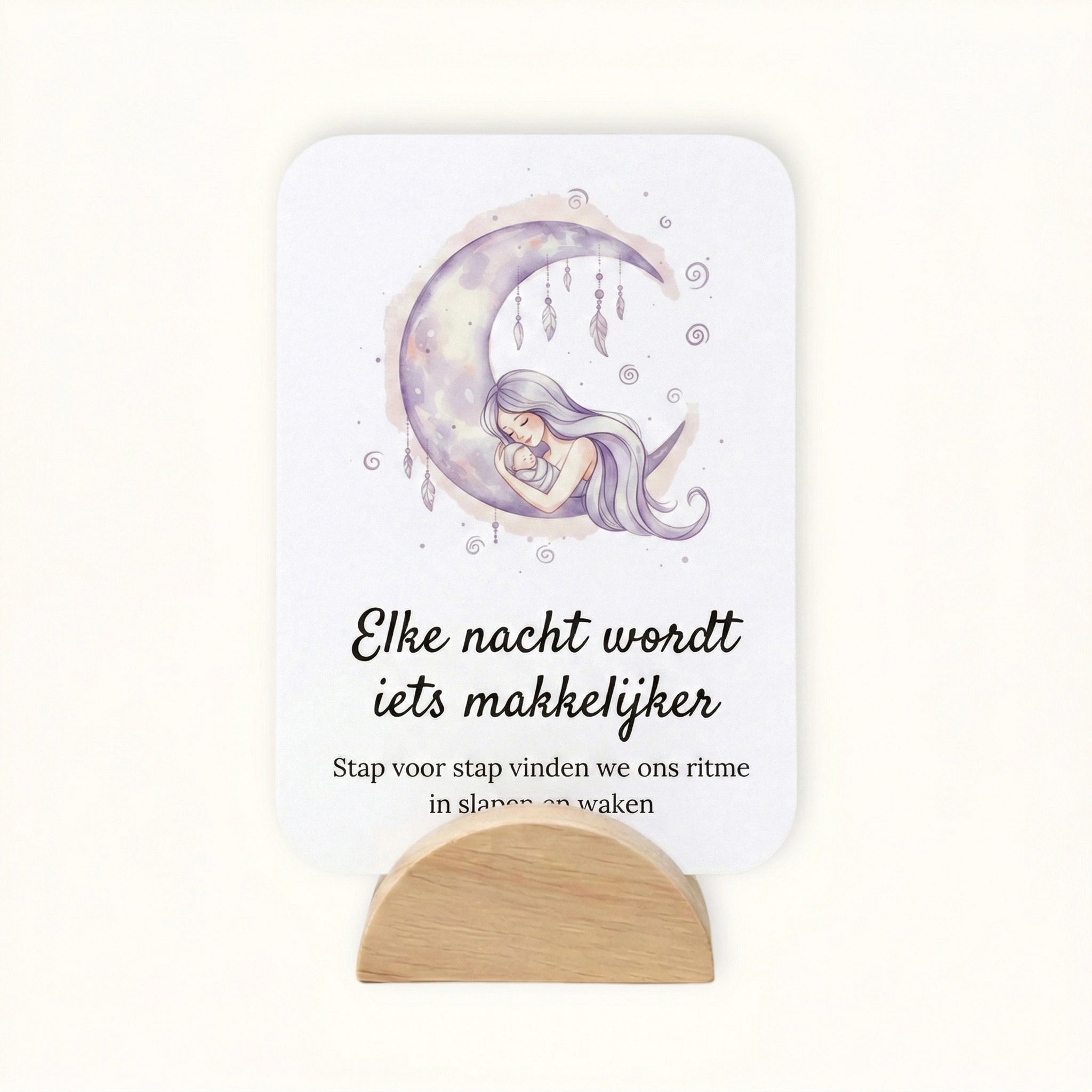 Detail van een affirmatiekaart met subtekst uit de cadeauset Liefdevolle reis