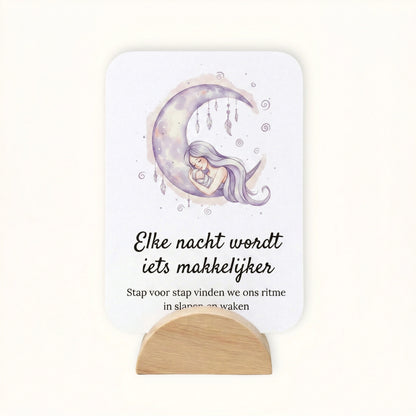 Detail van een affirmatiekaart met subtekst uit de cadeauset Liefdevolle reis
