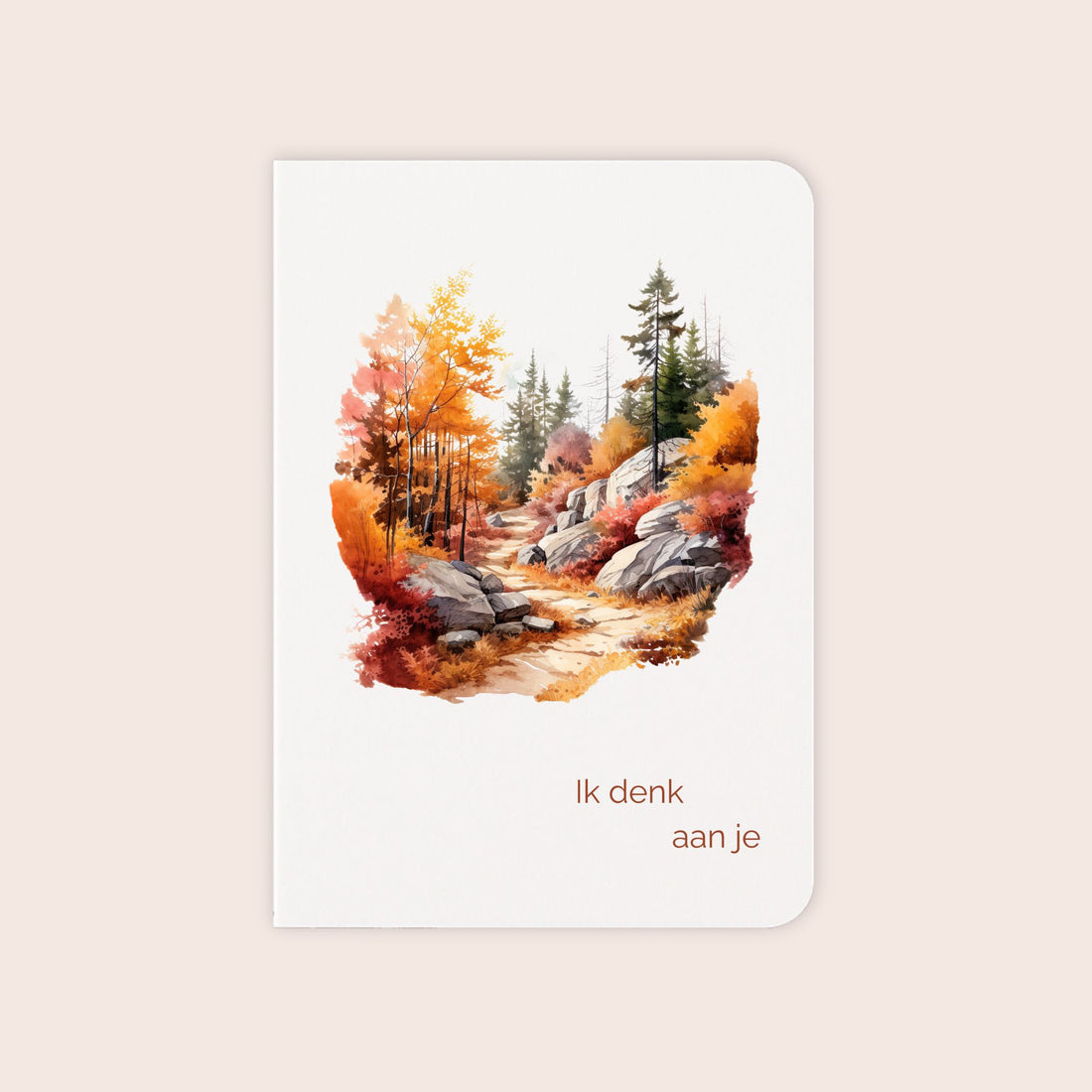 Condoleancekaart ‘Ik denk aan je’ met herfstlandschap
