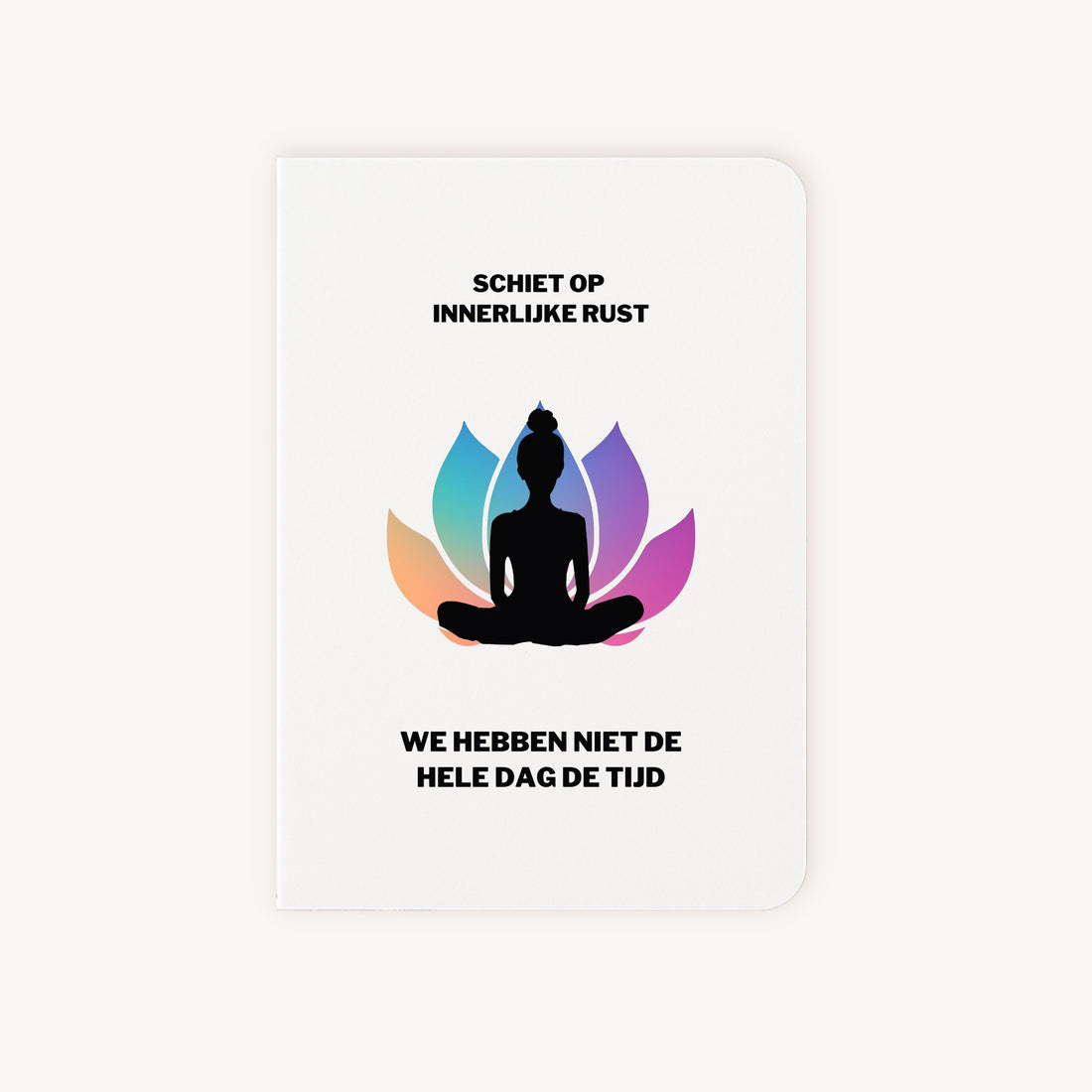 Grappige kaart met lotusbloem en Boeddha voorkant