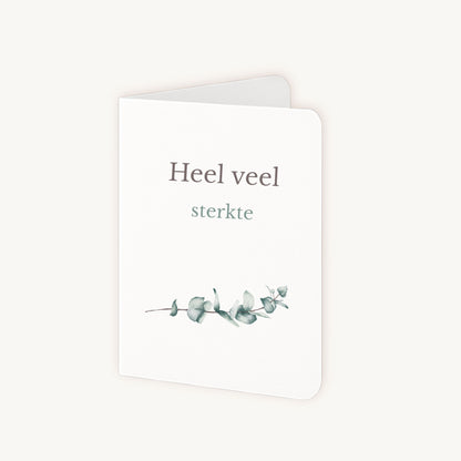 Sterkte kaart aquarel half geopend liggend A6 formaat afgeronde hoeken