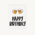 Verjaardagskaart bierpullen voorkant met proostende pullen en Happy Birthday tekst