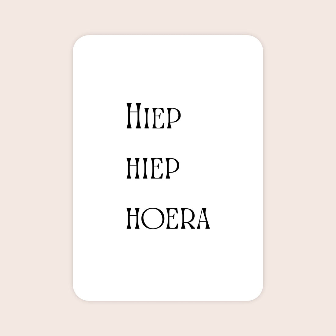 Verjaardagskaart voor een man met afgeronde hoeken en de tekst &