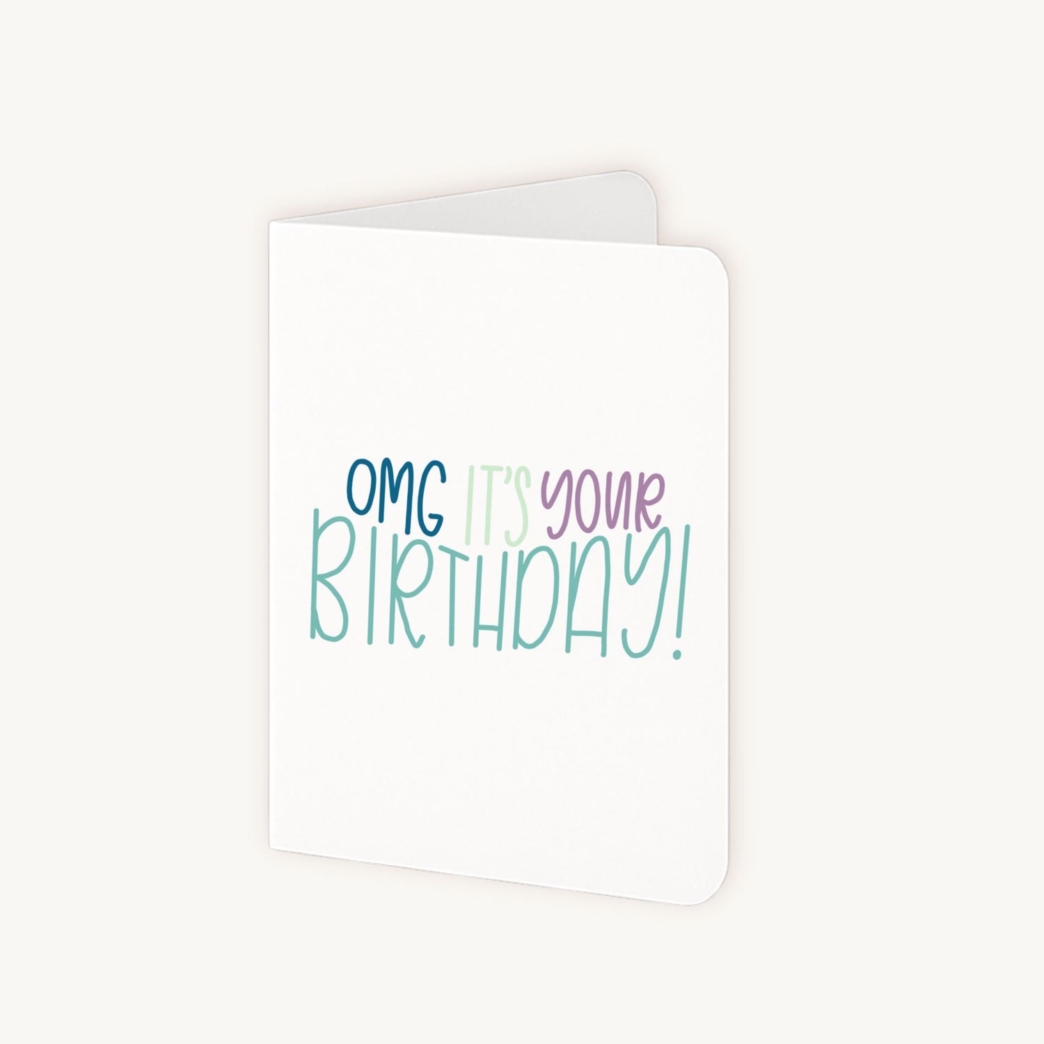 Dubbelgevouwen verjaardagskaart omg it&