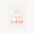 Verjaardagskaart regenboog met happy birthday tekst, A6 formaat