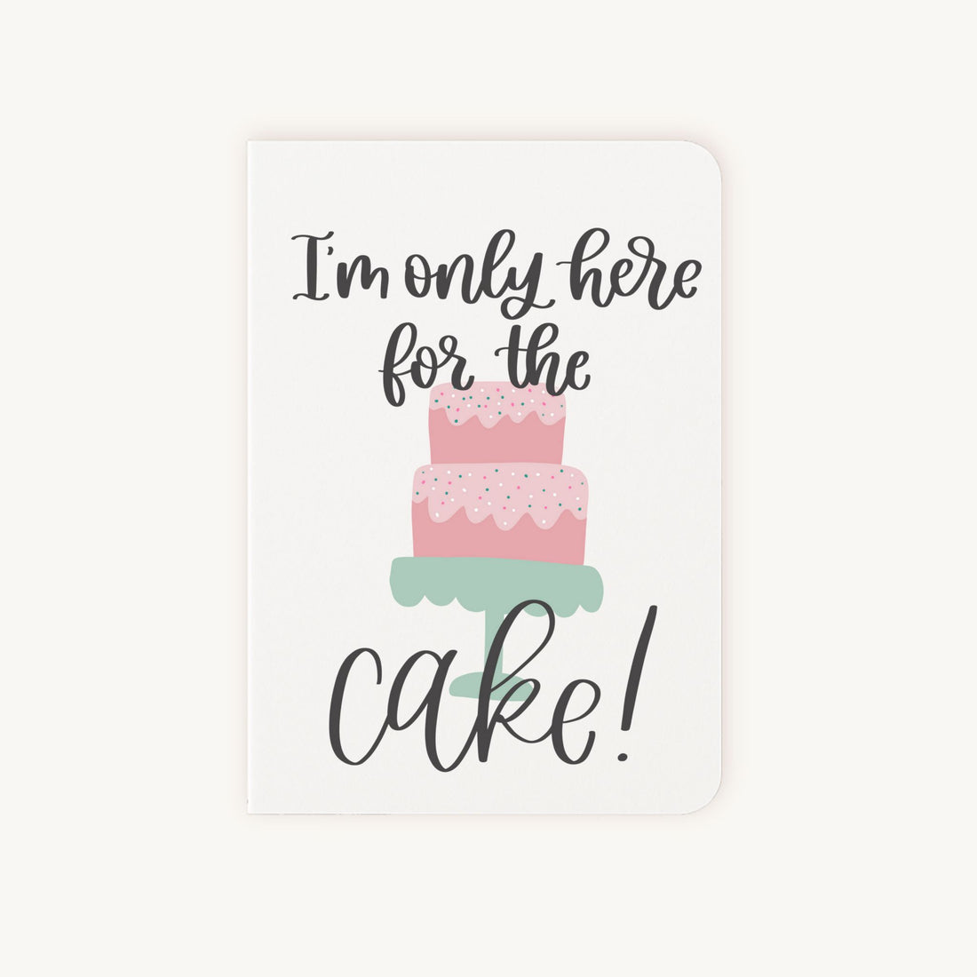 Verjaardagskaart taart voorkant met tekst I&