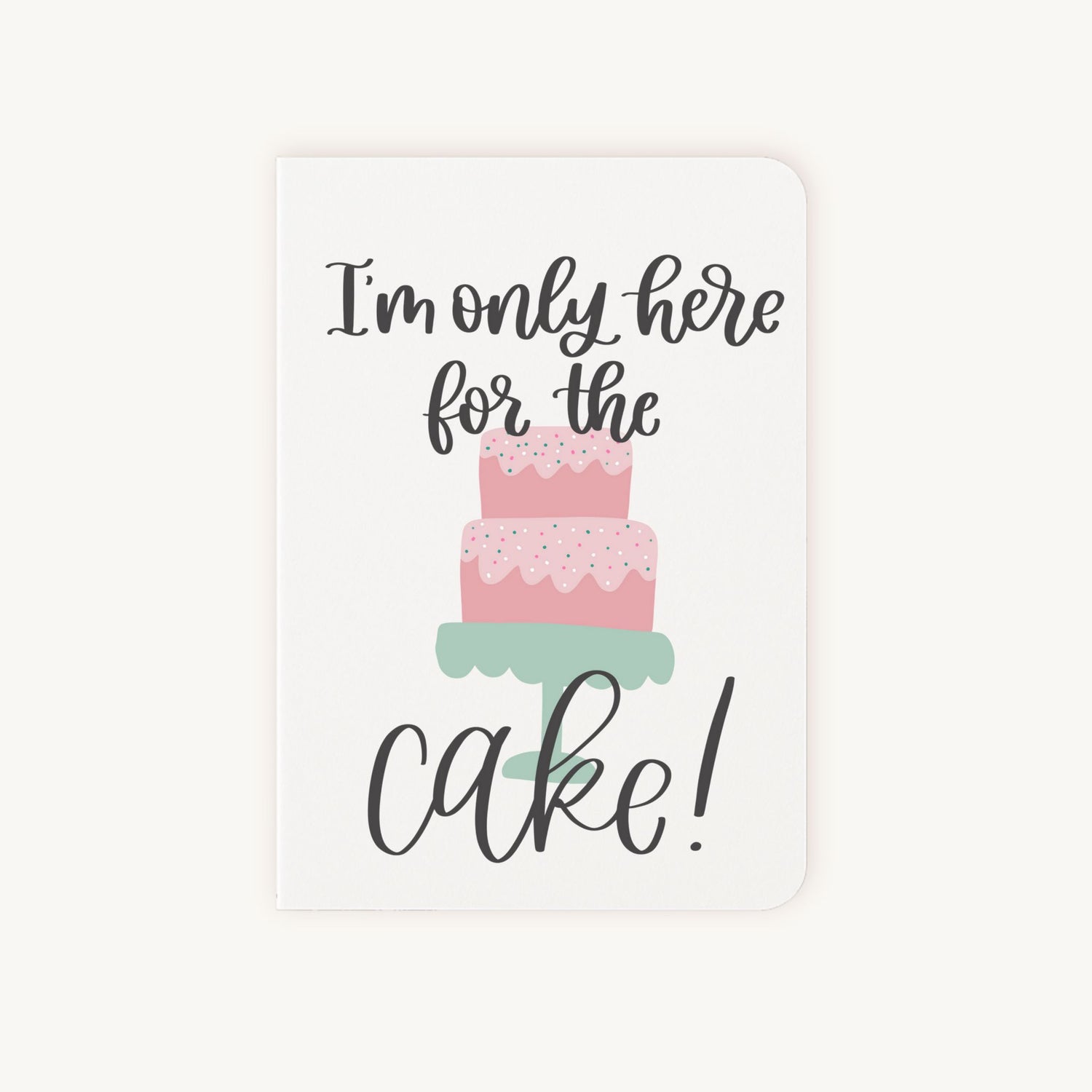 Verjaardagskaart taart voorkant met tekst I&