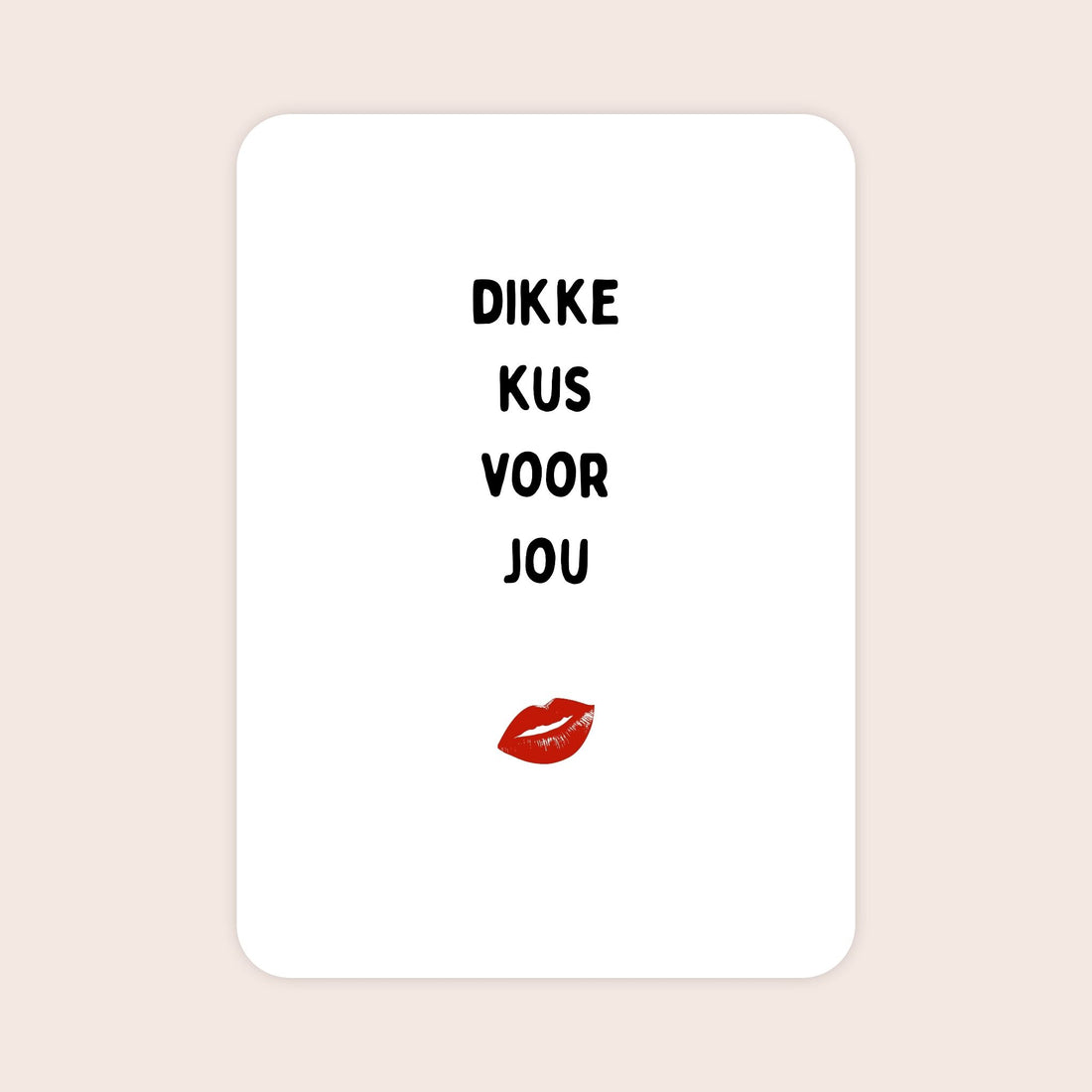 Zomaarkaart met afgeronde hoeken, een kusillustratie en de tekst &