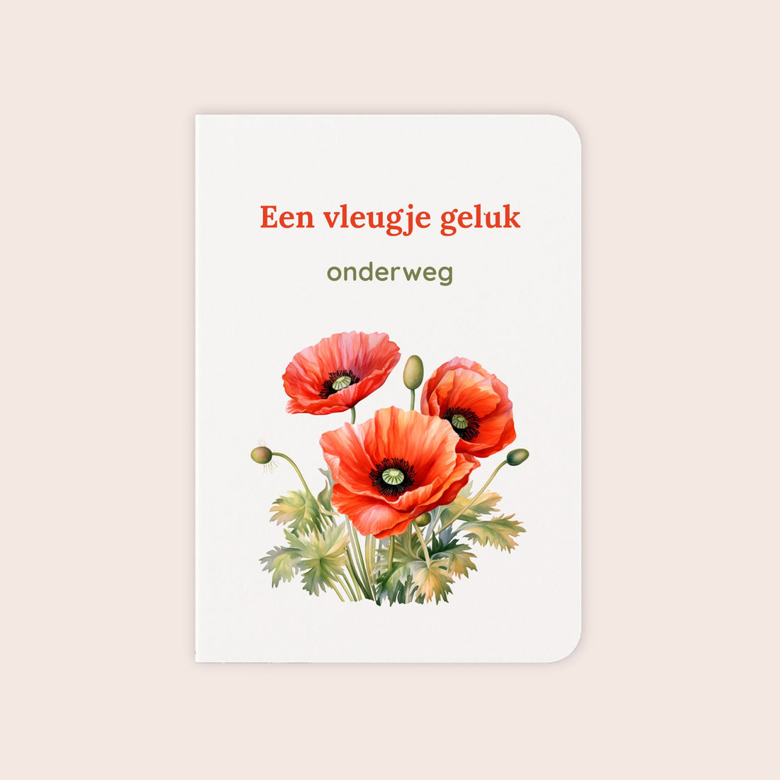 Zomaarkaart ‘Een vleugje geluk onderweg’ met klaprozen